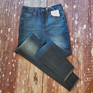 KanCan Twisted Crop Denim